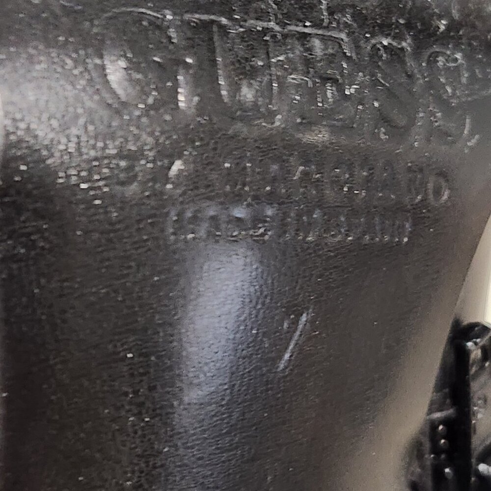 GUESS By Marciano | Black Leather Tall Houston Boots Heel 7W - Picture 10 of 12